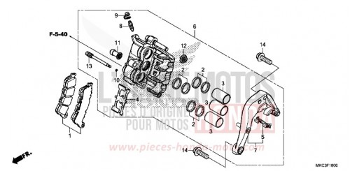 PINZA FRENO POSTERIORE GL1800J di 2018